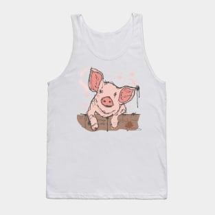 Pig watercolor sketch Tank Top